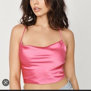 Garage Pink Silk Cami